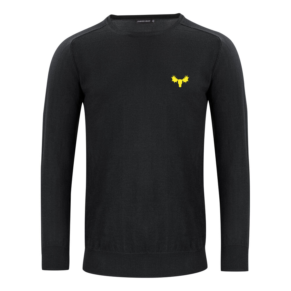 J.H&F Merino U-neck Black
