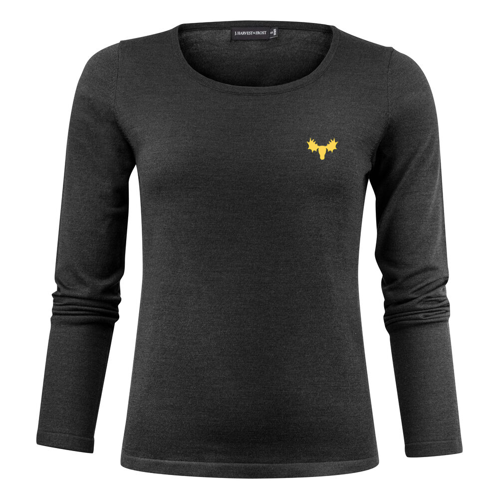 J.H&F Merino U-neck Woman Black
