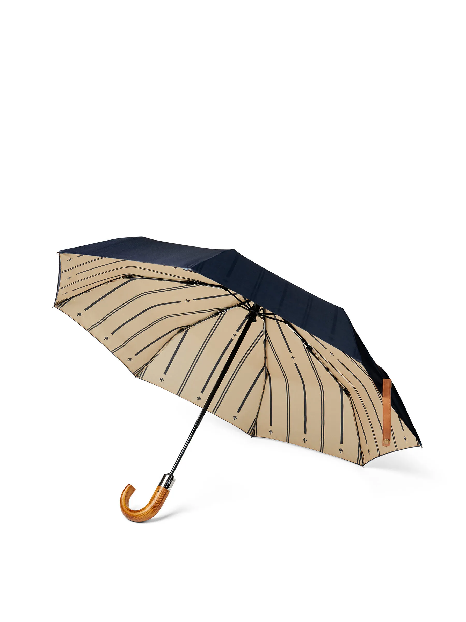 Bosler AWARE™ återvunnet PET 21" hopfällbart paraply Marinblå